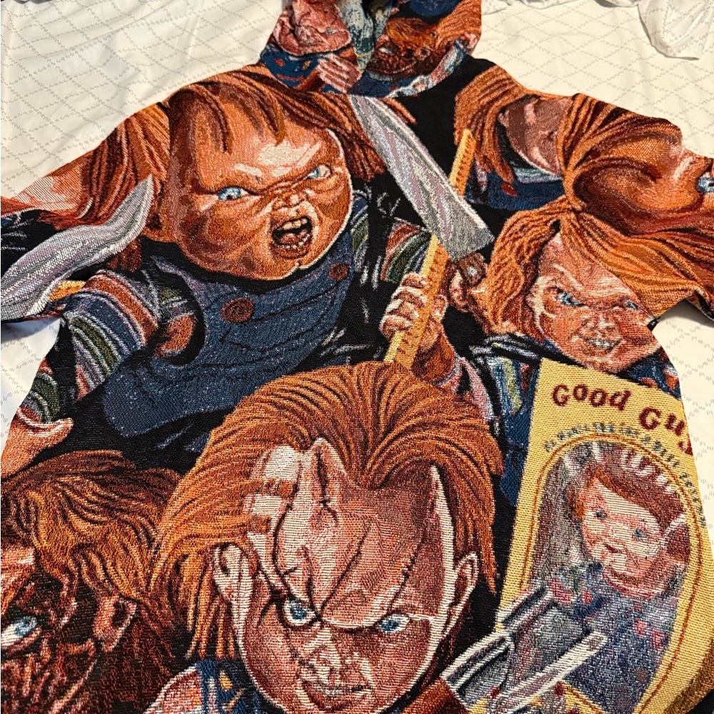 Horror Chucky Graphic Hoodie - Multicolor